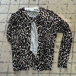Cheetah Print J. Crew Cardigan
